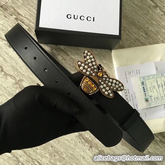 New Style Gucci Queen Margaret leather belt 499637 black