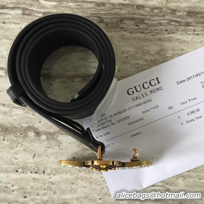 New Style Gucci Queen Margaret leather belt 499637 black