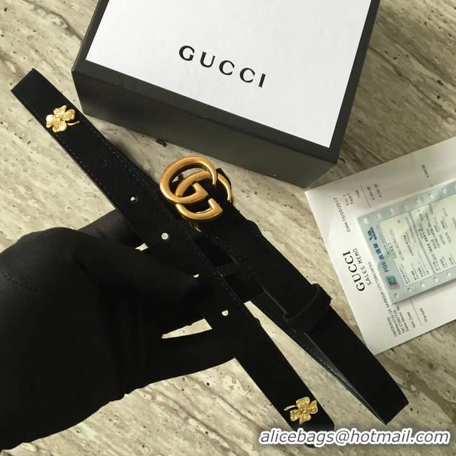 Best Luxury Gucci Leather belt with Double G buckle G55333 black