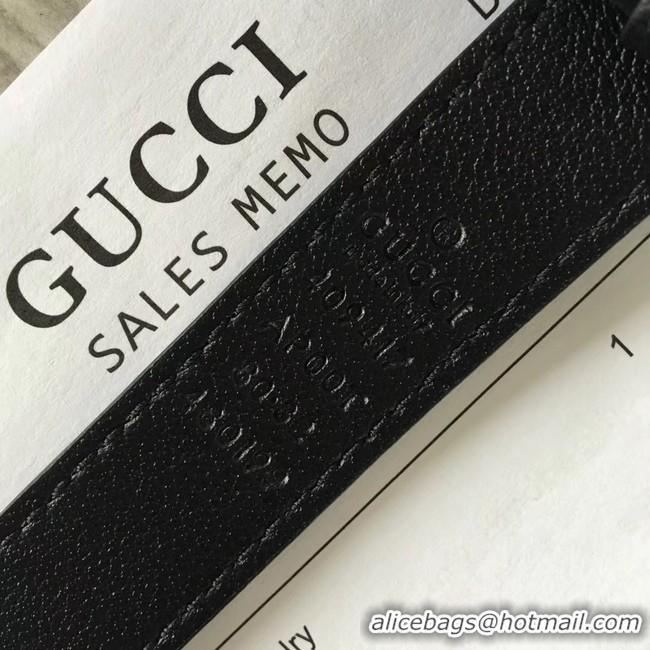 Best Luxury Gucci Leather belt with Double G buckle G55333 black