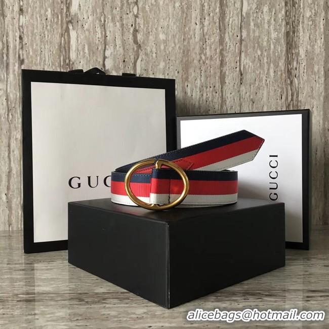 Affordable Price Gucci Web belt G25511 Red & white & blue