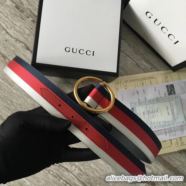 Affordable Price Gucci Web belt G25511 Red & white & blue