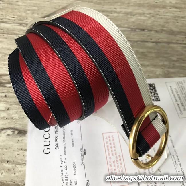 Affordable Price Gucci Web belt G25511 Red & white & blue