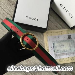 Charming Gucci Web belt G25511 Red & green