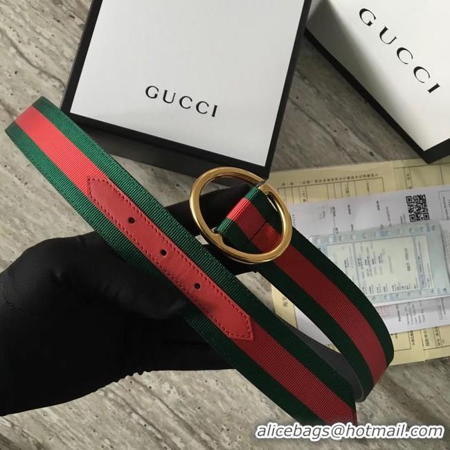 Charming Gucci Web belt G25511 Red & green