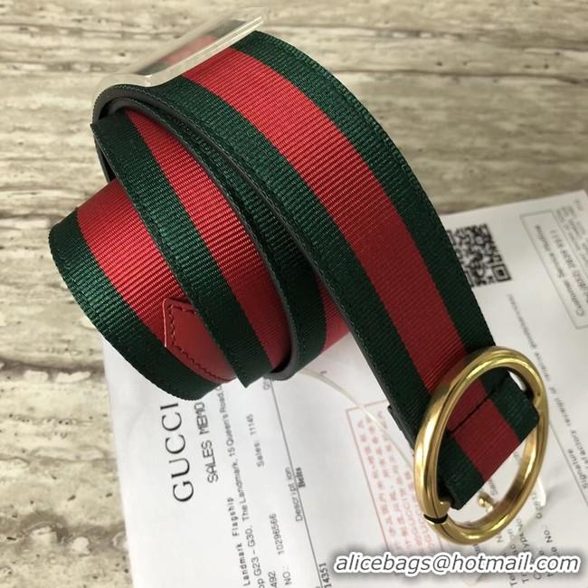 Charming Gucci Web belt G25511 Red & green