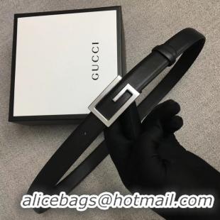 Good Looking Gucci Leather belt with G buckle 523305 black