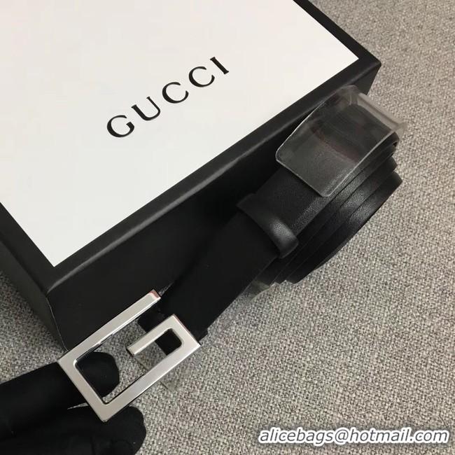 Good Looking Gucci Leather belt with G buckle 523305 black