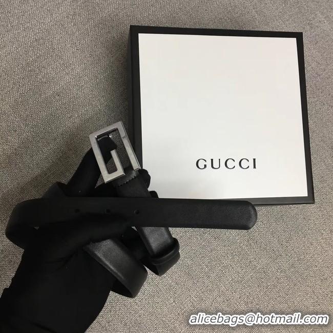 Good Looking Gucci Leather belt with G buckle 523305 black