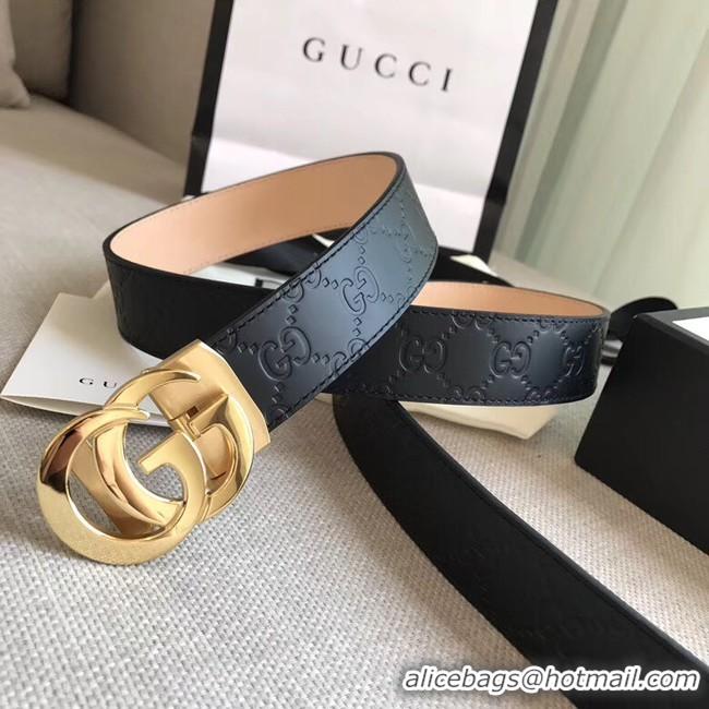 Low Price Gucci Signature leather belt 370543 black