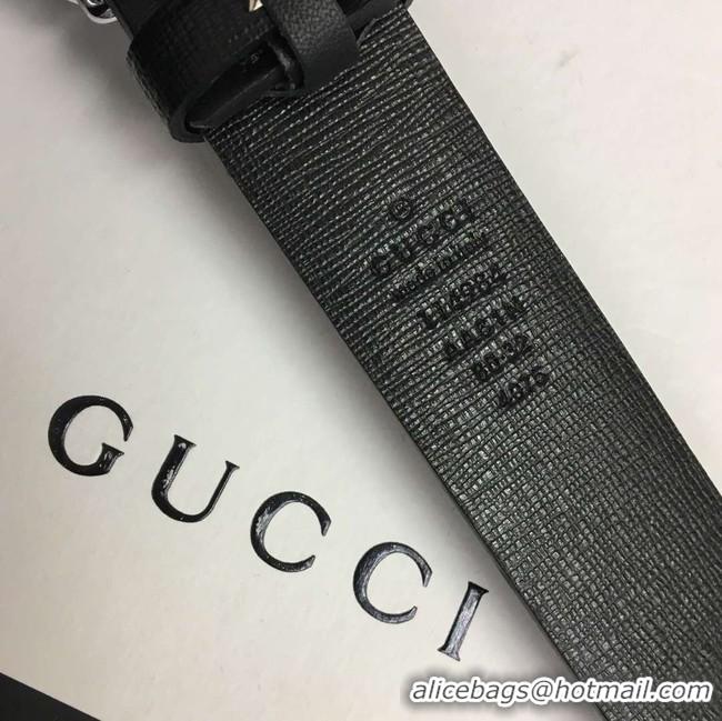 Good Product Gucci Leather belt with Double G buckle 406831 black