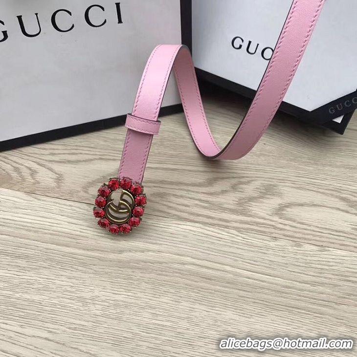 Discount Gucci 2CM Leather Belt 414521 Pink