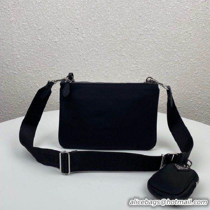 Best Design Prada Saffiano Leather Mini Shoulder Bag 1BH171 Black