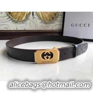 Top Quality Gucci Original Calf Leather 35MM 3306-6