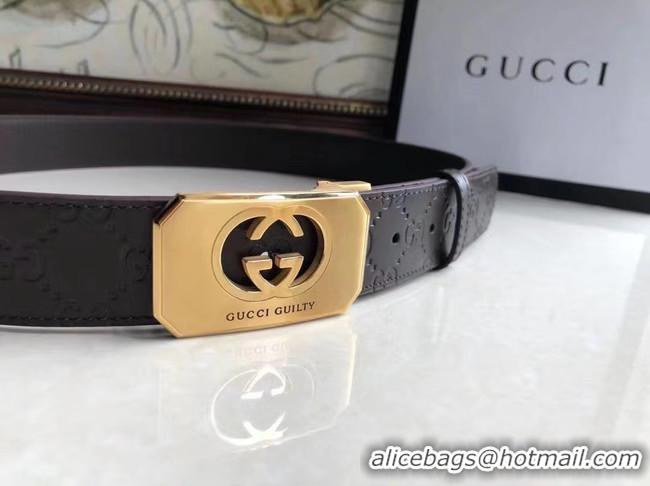 Top Quality Gucci Original Calf Leather 35MM 3306-6