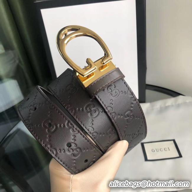 Top Quality Gucci Original Calf Leather 35MM 3306-6