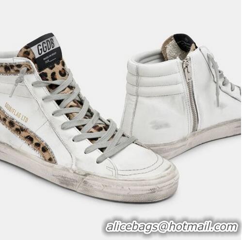 Grade Quality Golden Goose GGDB Slide Sneakers With Leopard Print Pony Skin Inserts GGBD20