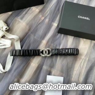 Best Price Chanel Calf Leather Belt 56611 black