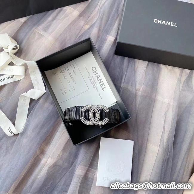 Best Price Chanel Calf Leather Belt 56611 black