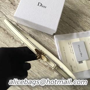 Original Cheap Dior BEE BELT CALFSKIN B0387 creamy-white