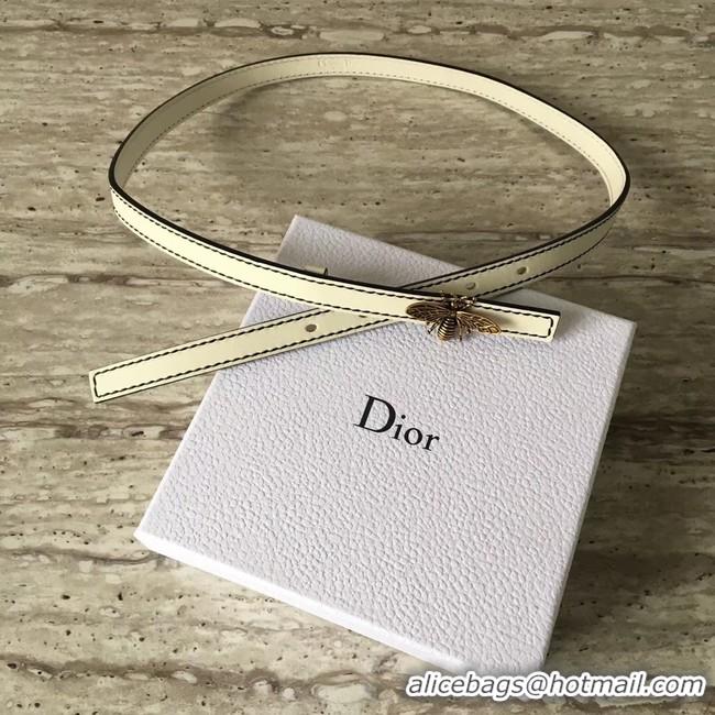 Original Cheap Dior BEE BELT CALFSKIN B0387 creamy-white