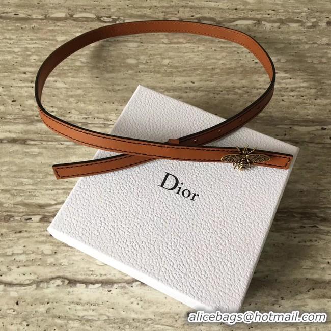 1:1 aaaaa Dior BEE BELT CALFSKIN B0387 brown