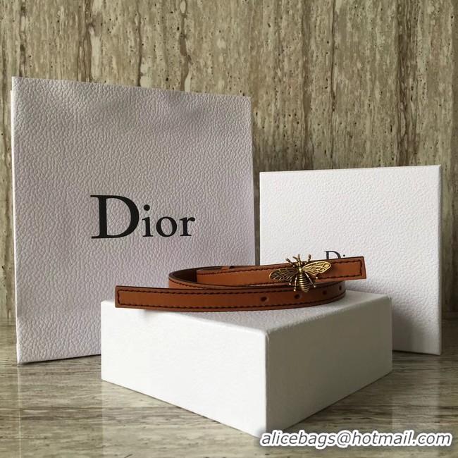 1:1 aaaaa Dior BEE BELT CALFSKIN B0387 brown