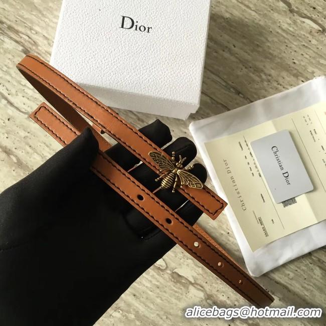 1:1 aaaaa Dior BEE BELT CALFSKIN B0387 brown