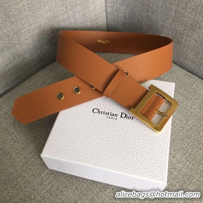 Pretty Style Dior Wide leather belt with 50 mm D4261 brown