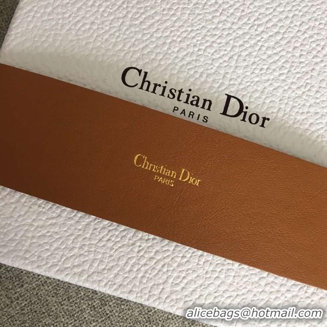 Pretty Style Dior Wide leather belt with 50 mm D4261 brown