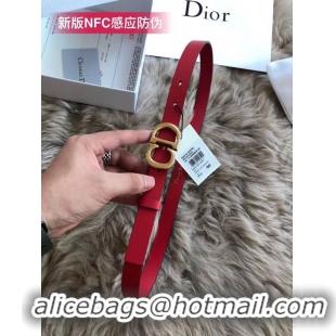 Good Looking Dior Calf Leather Belt Wide with 20mm 5361 red