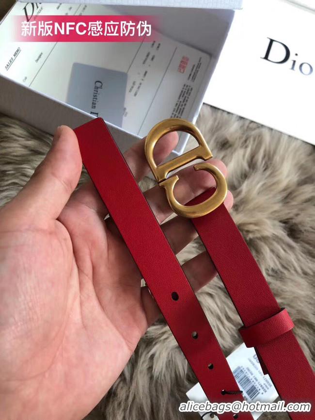 Good Looking Dior Calf Leather Belt Wide with 20mm 5361 red