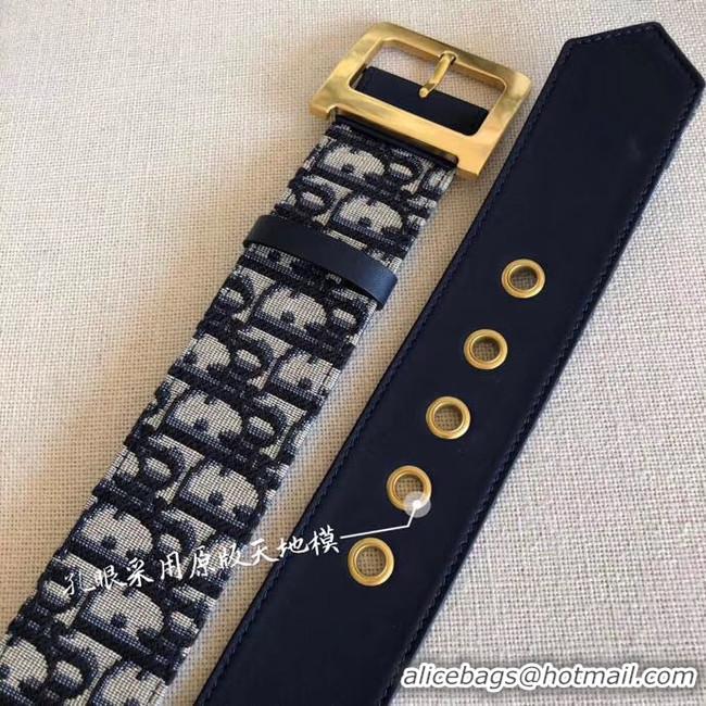 Famous Dior Wide leather belt with 50 mm D4261 Royal Blue