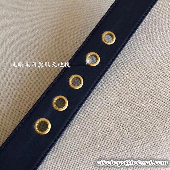 Low Price Dior Wide leather belt with 34 mm D4262 Royal Blue