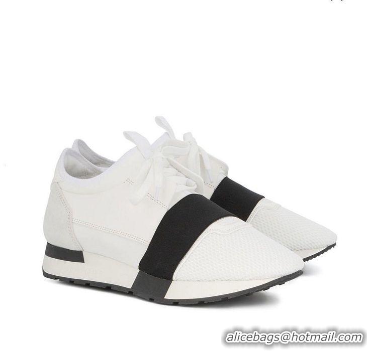 Grade Quality Balenciaga Race Runners B56412 White With Black Strap