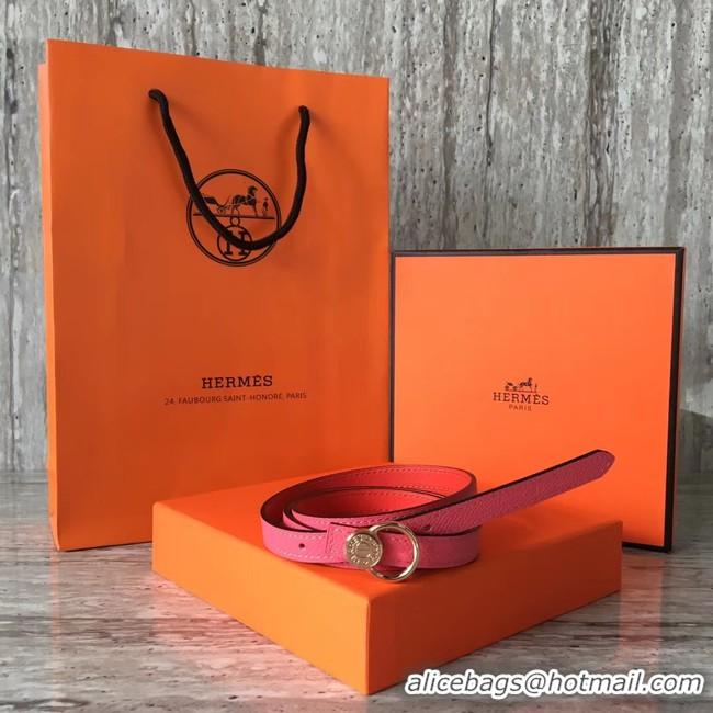 Sumptuous Hermes Mini belt buckle & Reversible leather strap 13 mm H07142 red