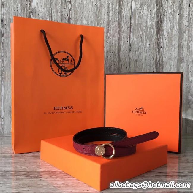 Purchase Hermes Mini belt buckle & Reversible leather strap 13 mm H07142 fuchsia