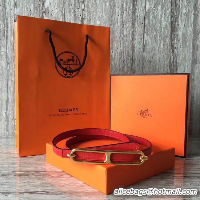 Best Product Hermes Roulis buckle & Reversible leather strap 13 mm H065538 red