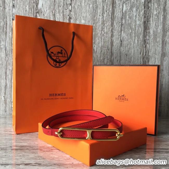 Best Product Hermes Roulis buckle & Reversible leather strap 13 mm H065538 red