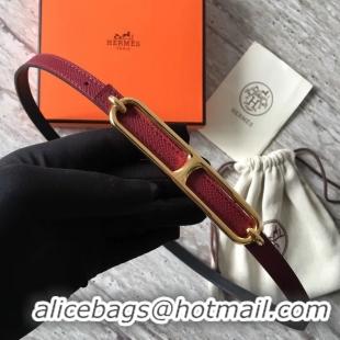 Best Price Hermes Roulis buckle & Reversible leather strap 13 mm H065538 fuchsia