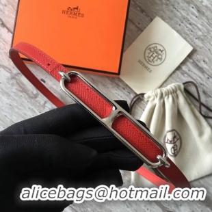 Luxury Hermes Roulis belt buckle & Reversible leather strap 13 mm H065539 red