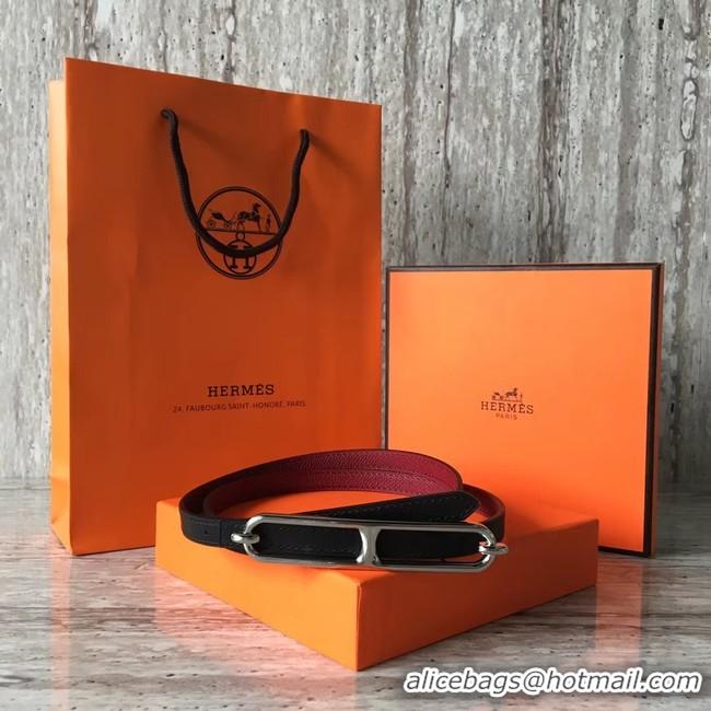 Luxury Classic Hermes Roulis belt buckle & Reversible leather strap 13 mm H065539 fuchsia