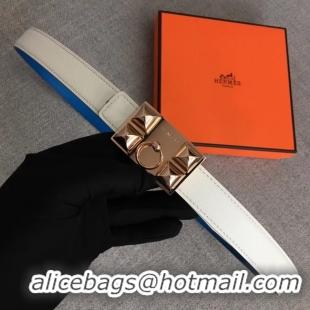 Luxury Hermes Collier de Chien belt buckle & Reversible leather strap 24 mm H0521 white