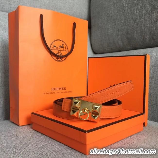 Discount Hermes Collier de Chien belt buckle & Reversible leather strap 24 mm H0521 orange