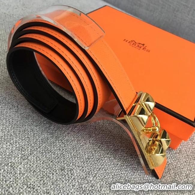 Discount Hermes Collier de Chien belt buckle & Reversible leather strap 24 mm H0521 orange