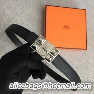 New Arrivals Hermes Collier de Chien belt buckle & Reversible leather strap 24 mm H0521 black