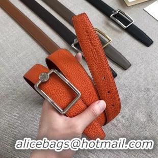 Luxury Hermes Quizz belt buckle & Reversible leather strap 32 mm H0739 Orange