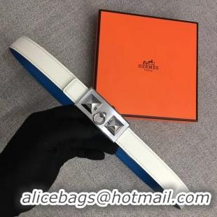 Sumptuous Hermes Collier de Chien belt buckle & Reversible leather strap 24 mm H0521 white