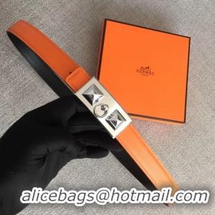 Fashion Luxury Hermes Collier de Chien belt buckle & Reversible leather strap 24 mm H0521 orange