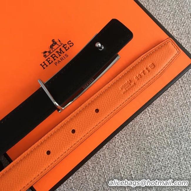 Fashion Luxury Hermes Collier de Chien belt buckle & Reversible leather strap 24 mm H0521 orange